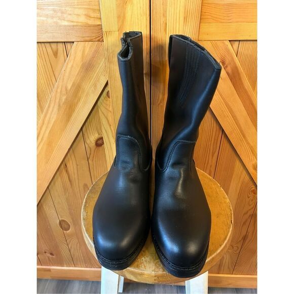 Cruiserworks Black Leather Classic Motorcycle Boots Men's Size 11.5M NWT - Picture 2 of 9